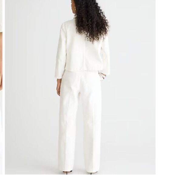 J. Crew Wide leg Essential Jeans in white Size 30 Petite - Picture 10 of 10